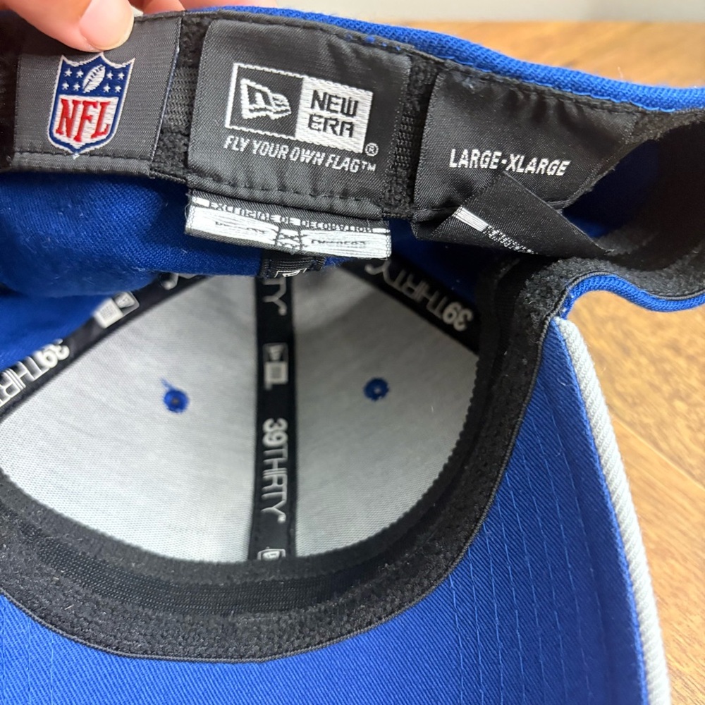 New Era Blue and Gray Hat Indianapolis Colts NFL Fitted Football Hat Men’s - Picture 7 of 7
